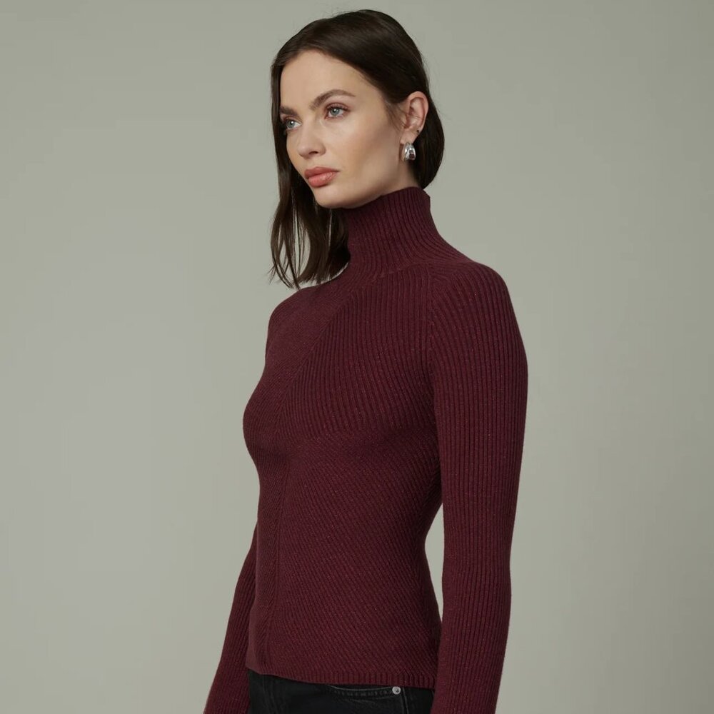Joe's Jeans The Palmer Turtleneck Sweater in Vineyard Wine